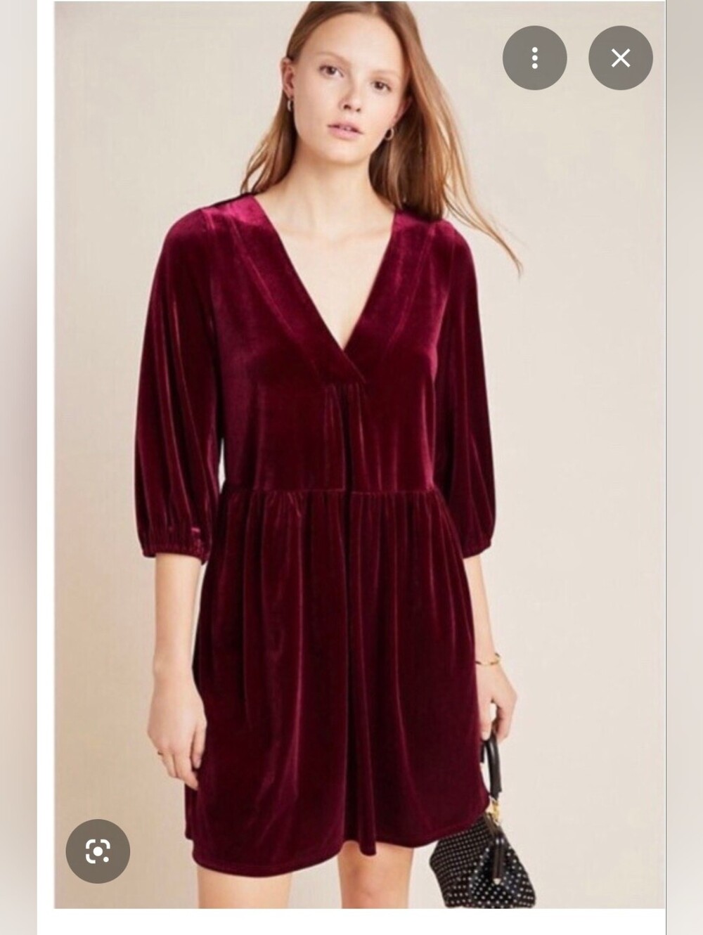 Amadi Anthropologie Amador Greta Velvet Tunic Dress
